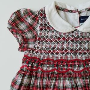 Smocked Plaid Dress by Ralph Lauren